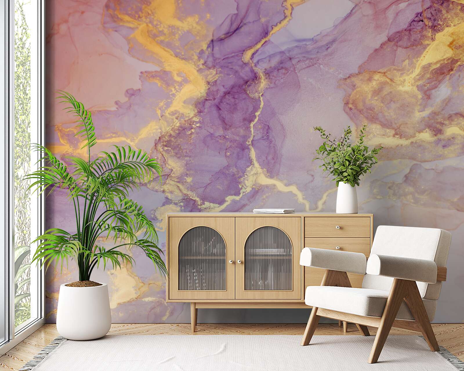 Fototapeta lila tekutina so zlatým odtieňom