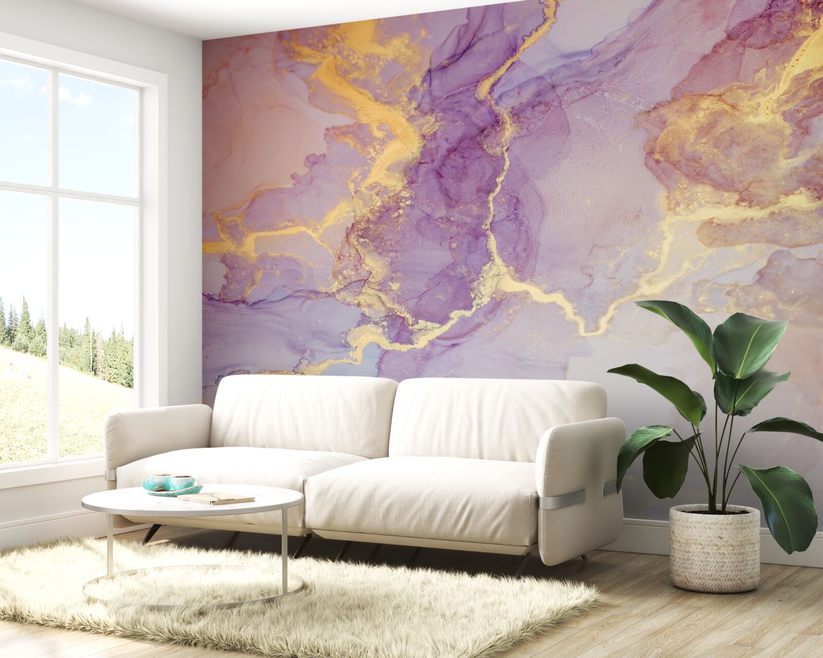 Fototapeta lila tekutina so zlatým odtieňom