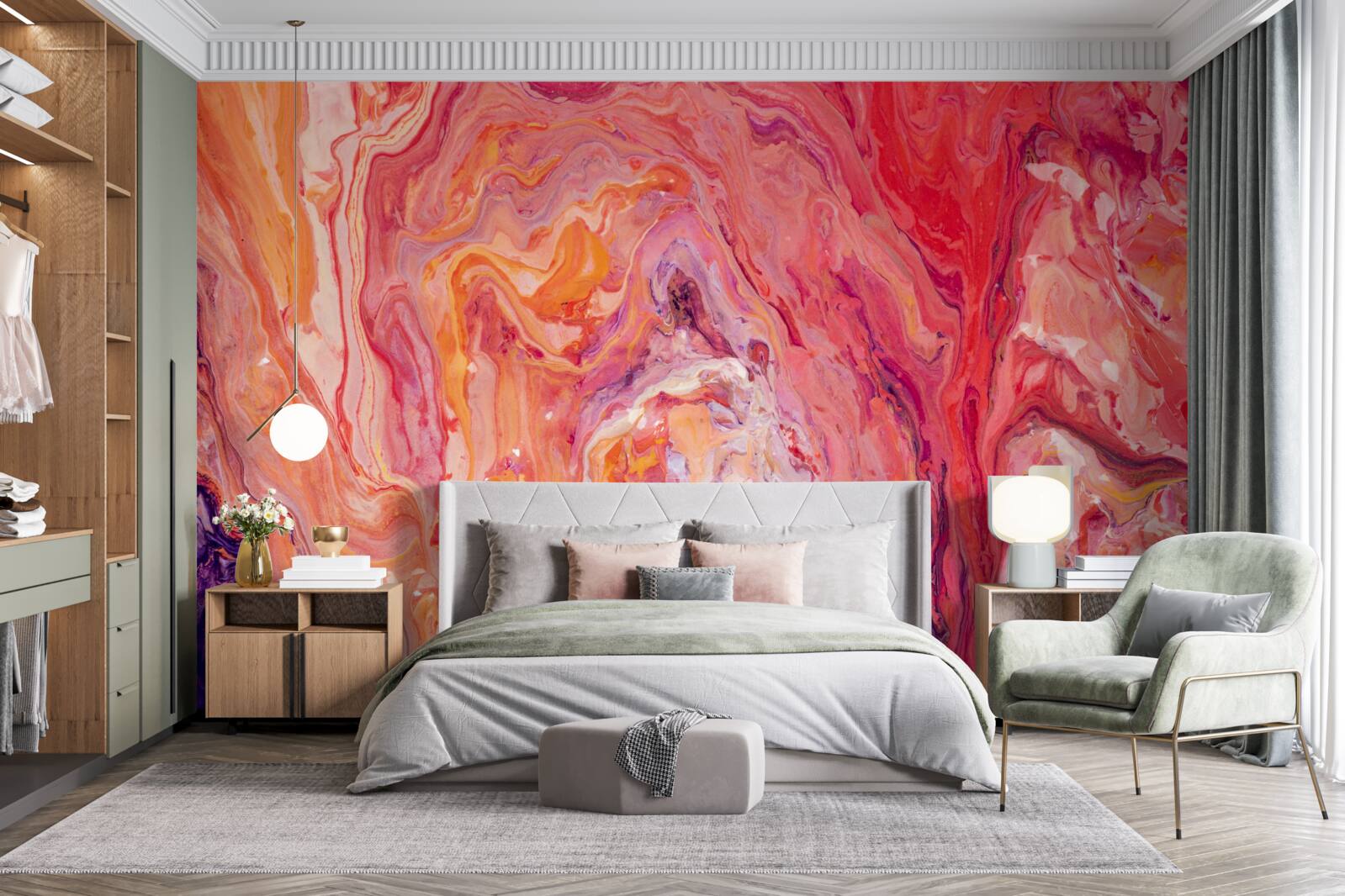 Fototapeta farebné gradientné toky