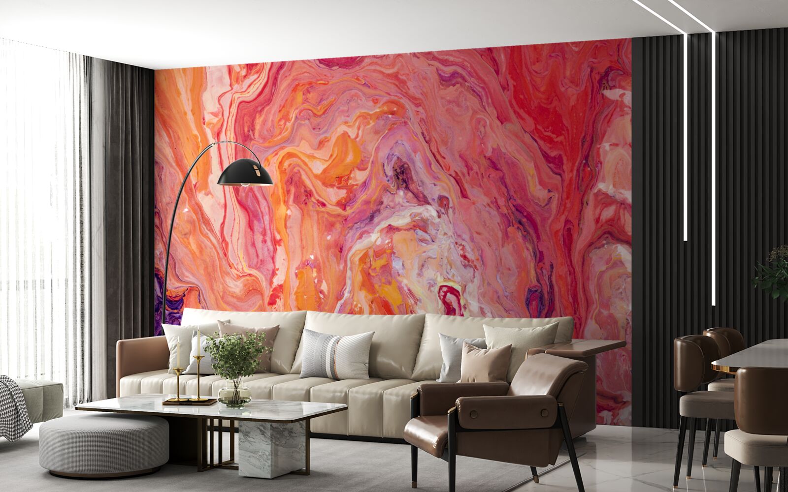 Fototapeta farebné gradientné toky