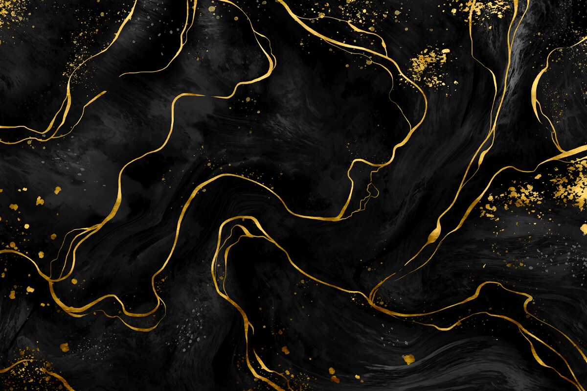 Fototapeta mramorové pozadie v odtieňoch čiernej a zlatej