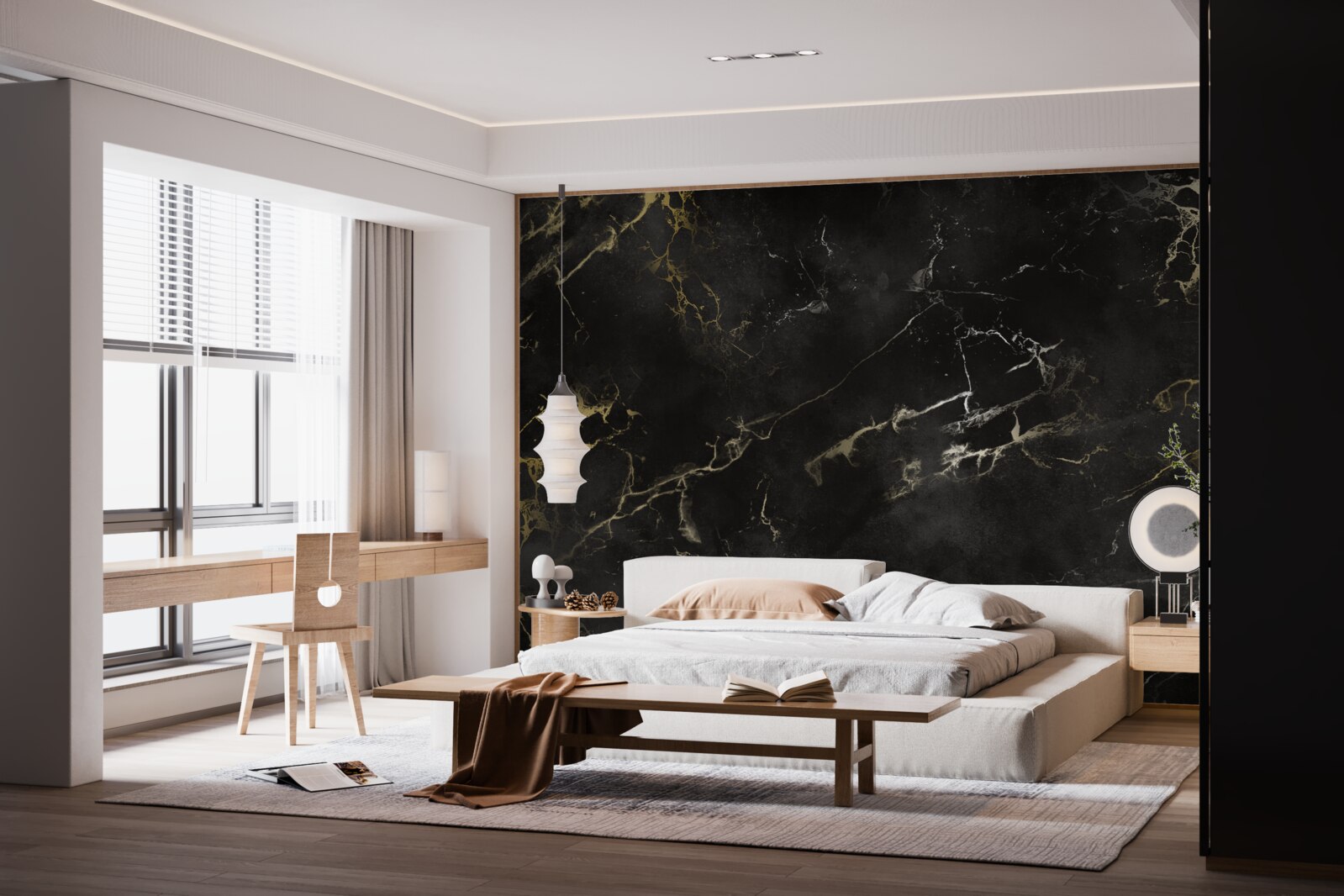 Fototapeta čierny mramorový vzor