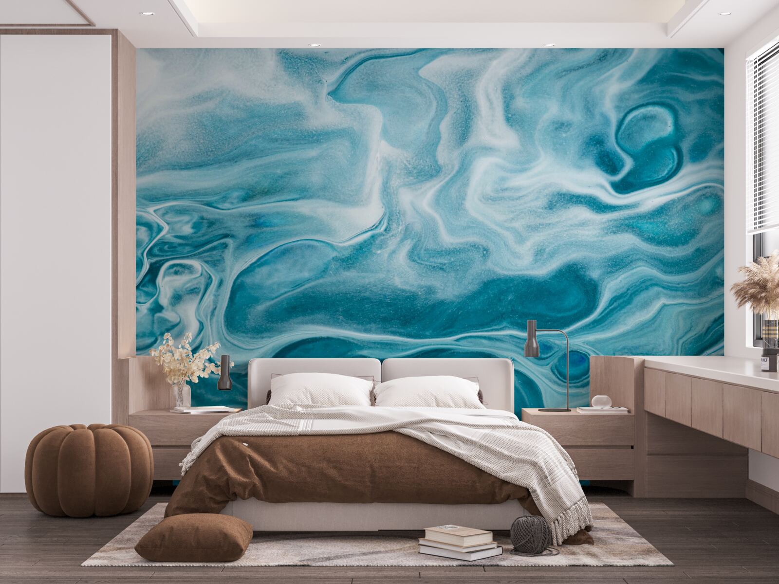 Fototapeta jemný tyrkysový odtieň mramoru