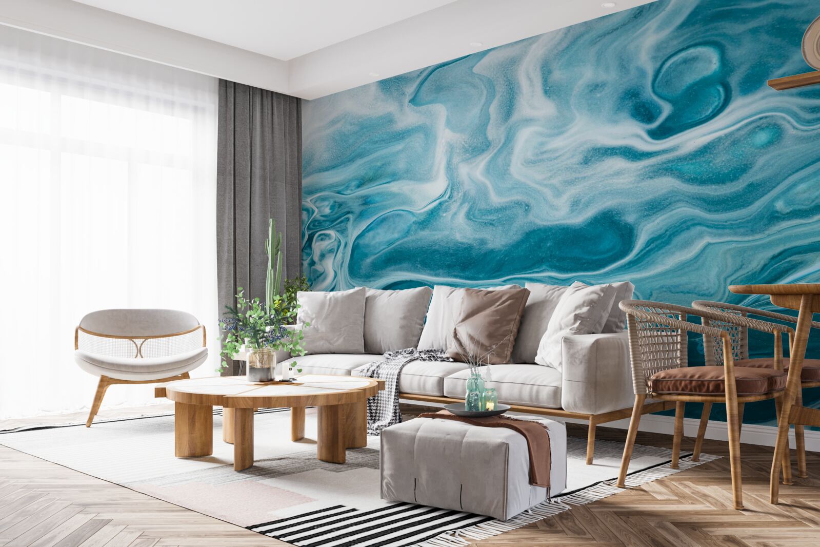 Fototapeta jemný tyrkysový odtieň mramoru