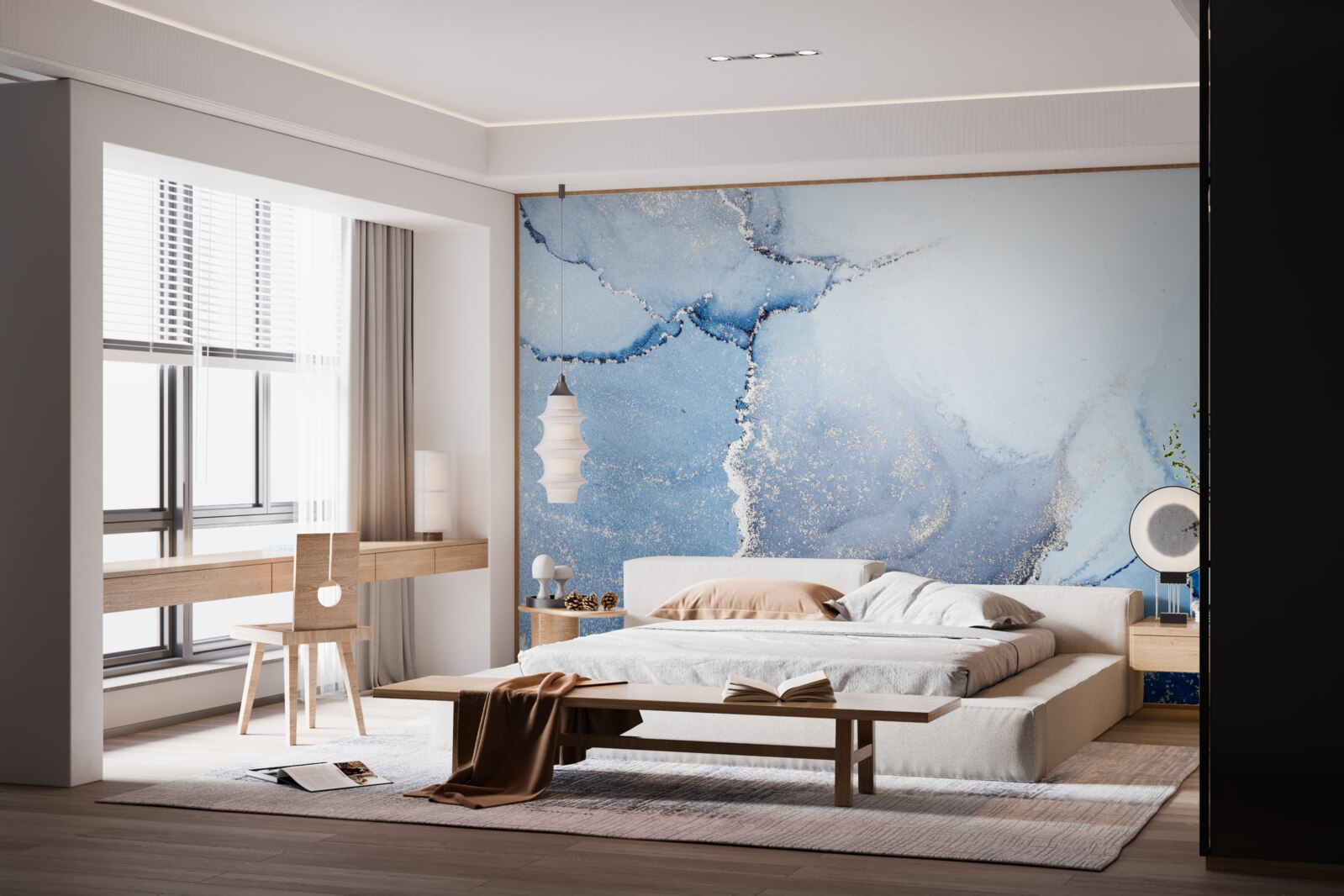 Fototapeta abstraktné pozadie v jemných odtieňoch modrej