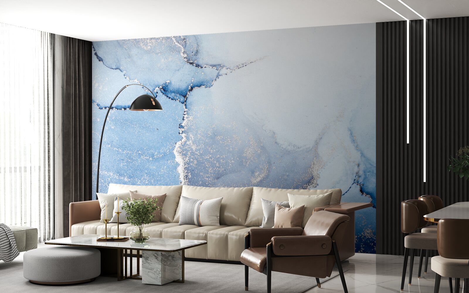 Fototapeta abstraktné pozadie v jemných odtieňoch modrej