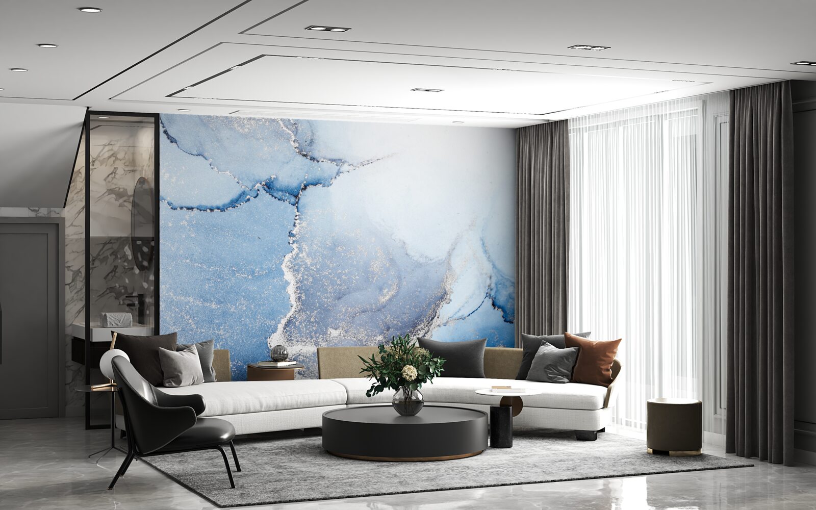 Fototapeta abstraktné pozadie v jemných odtieňoch modrej