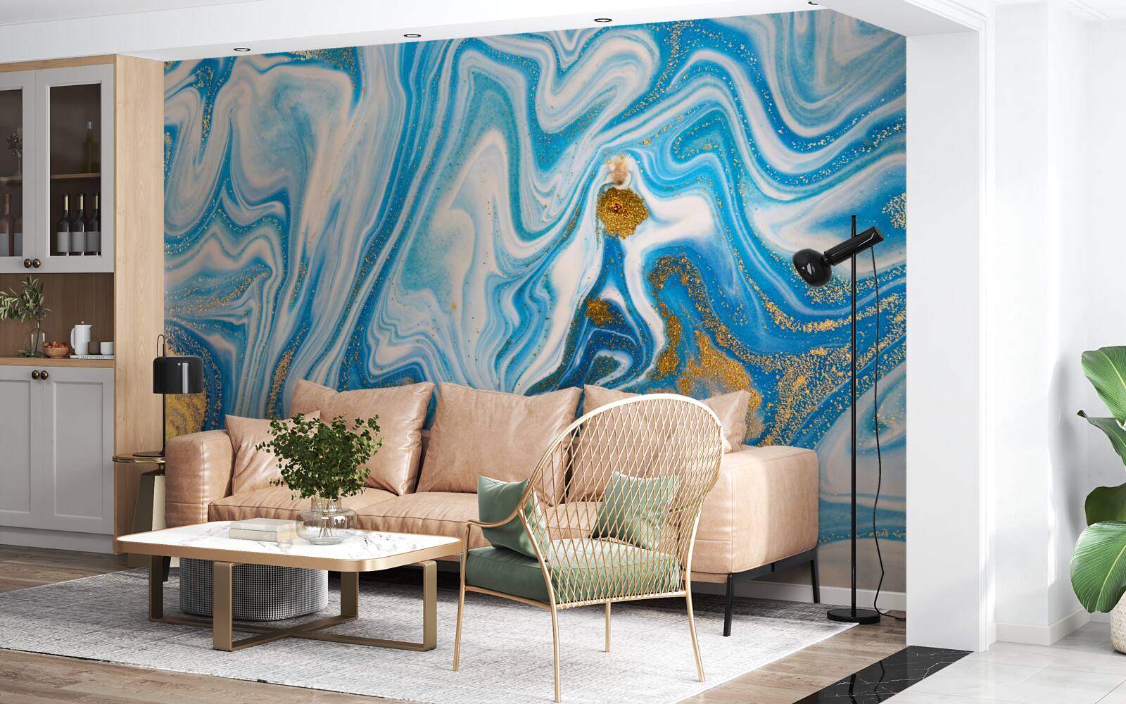 Fototapeta modrý piesok v abstraktnej podobe