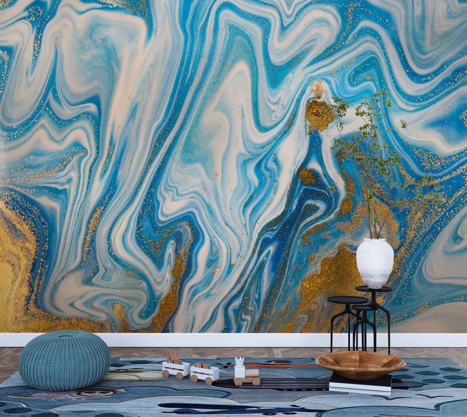 Fototapeta modrý piesok v abstraktnej podobe