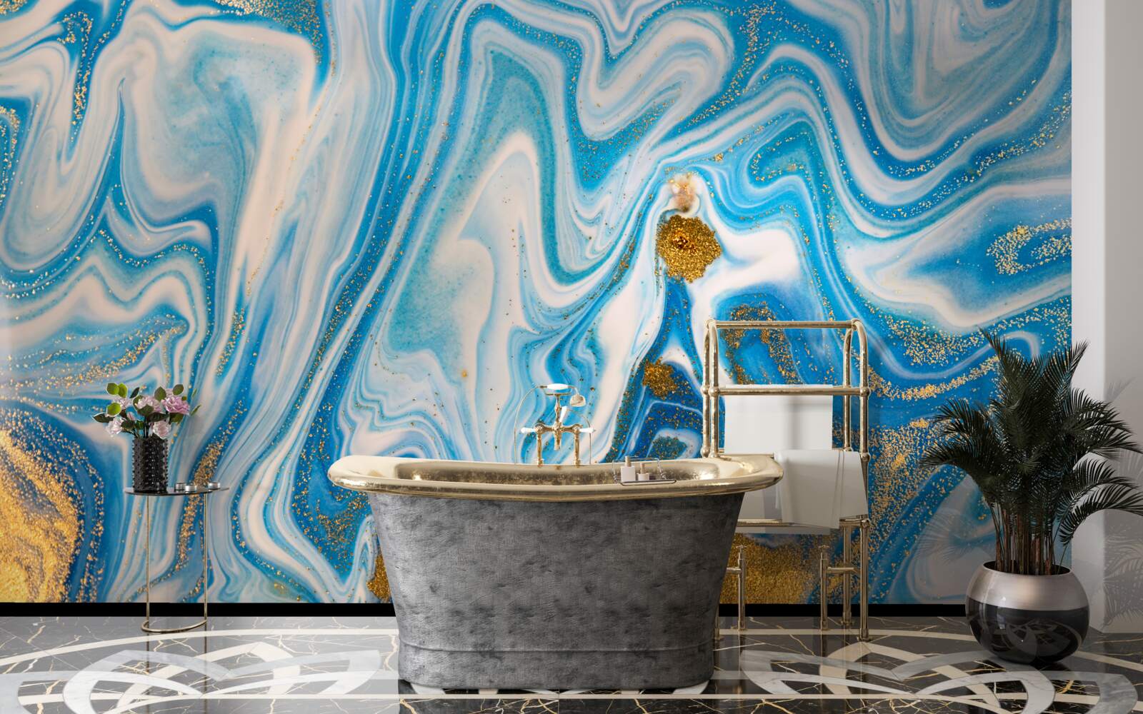 Fototapeta modrý piesok v abstraktnej podobe