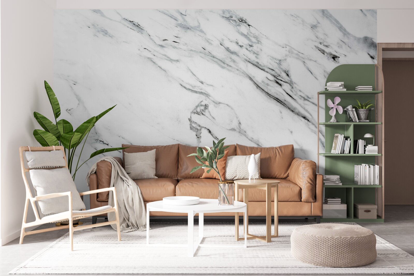 Fototapeta biely mramor so sivými pruhmi