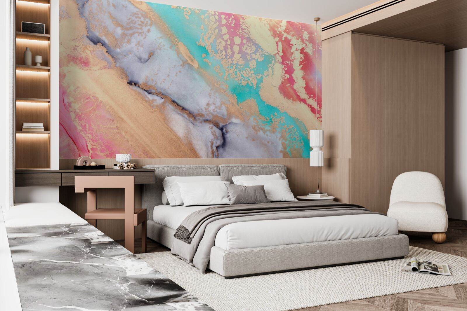 Fototapeta svetlý akvarelový atrament