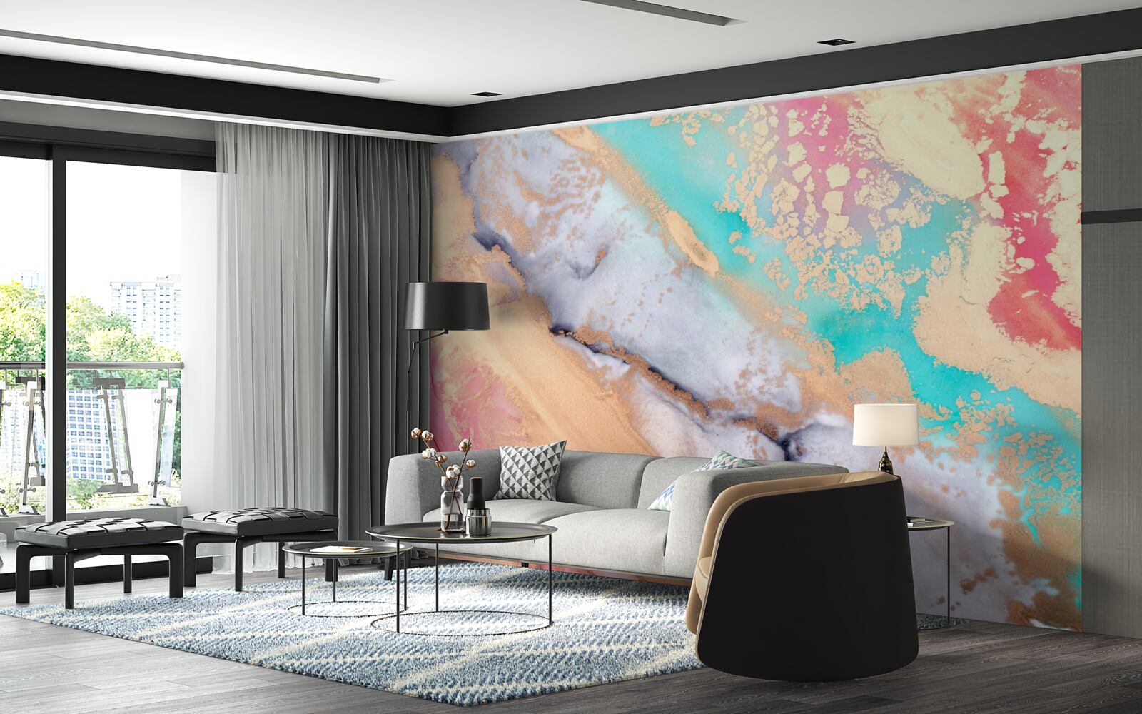 Fototapeta svetlý akvarelový atrament