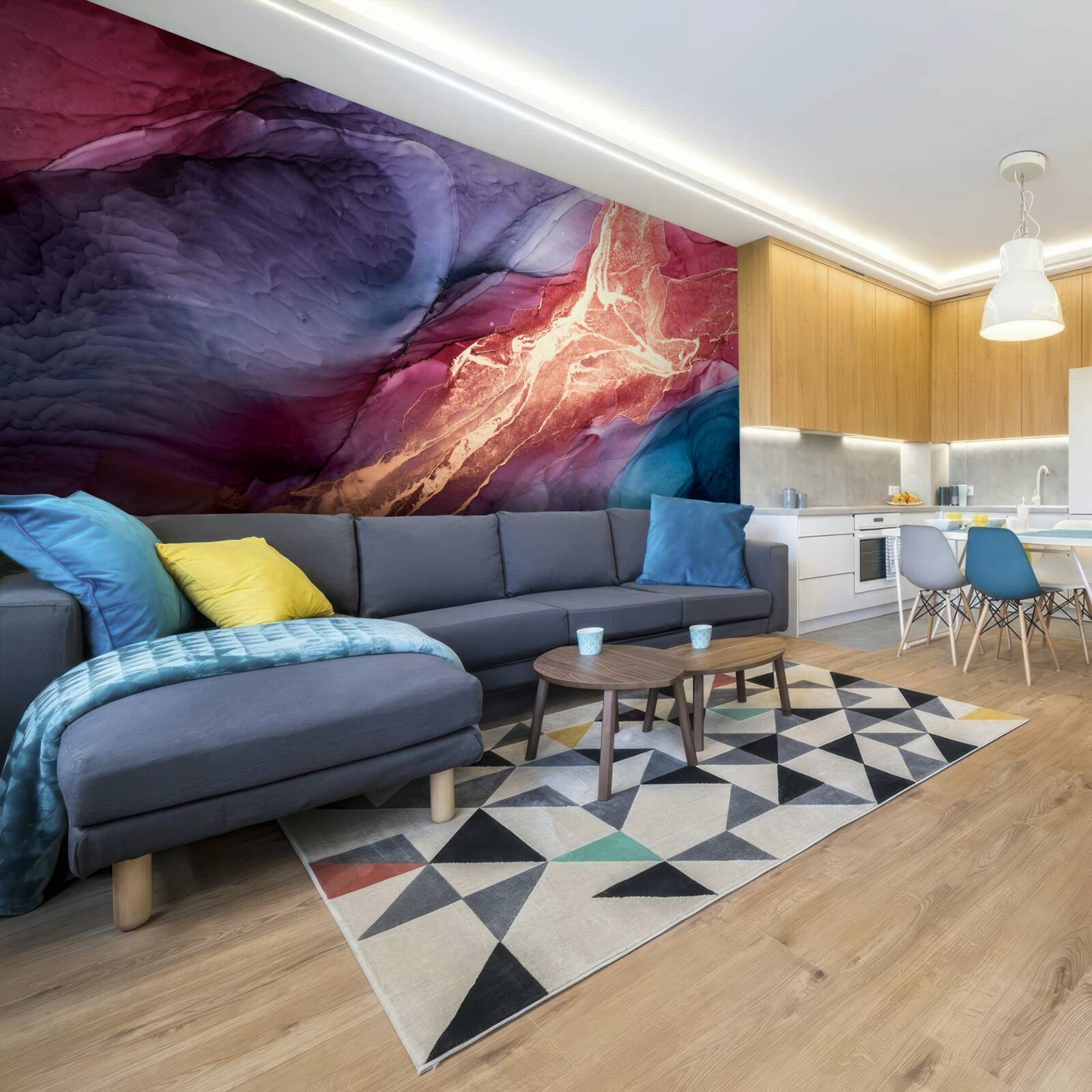 Fototapeta svetlo sfarbený dym