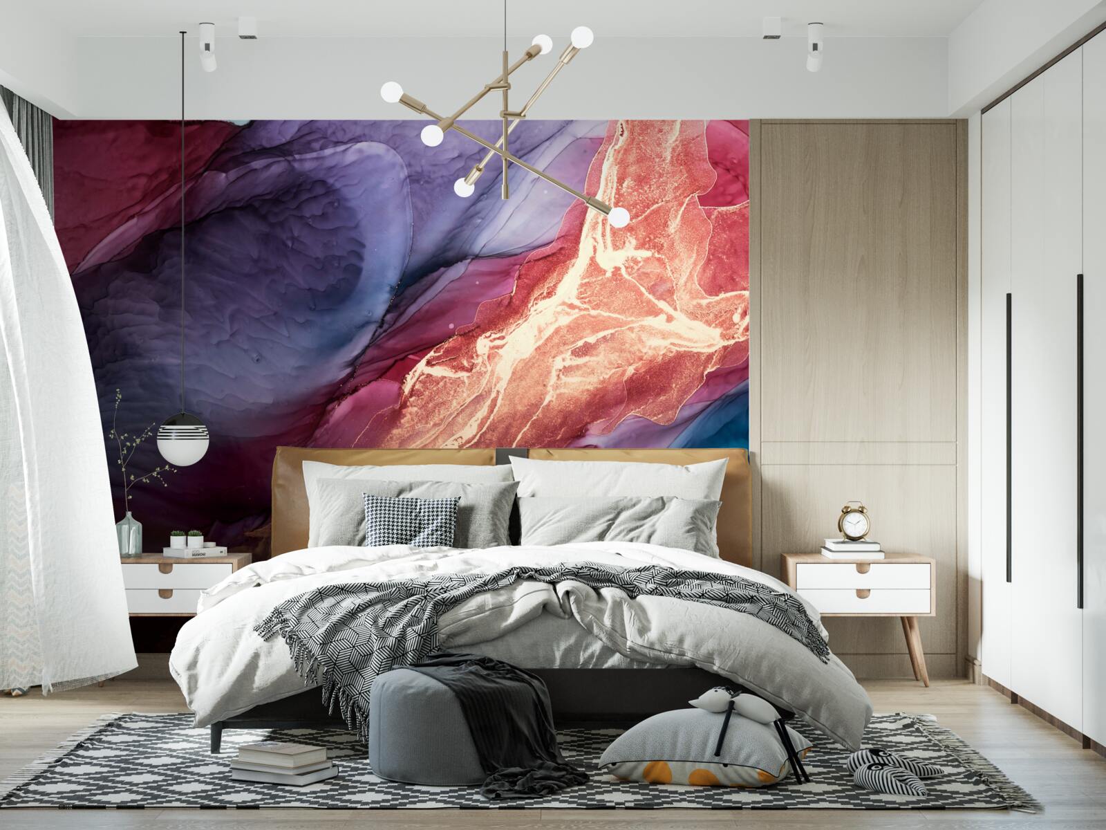 Fototapeta svetlo sfarbený dym