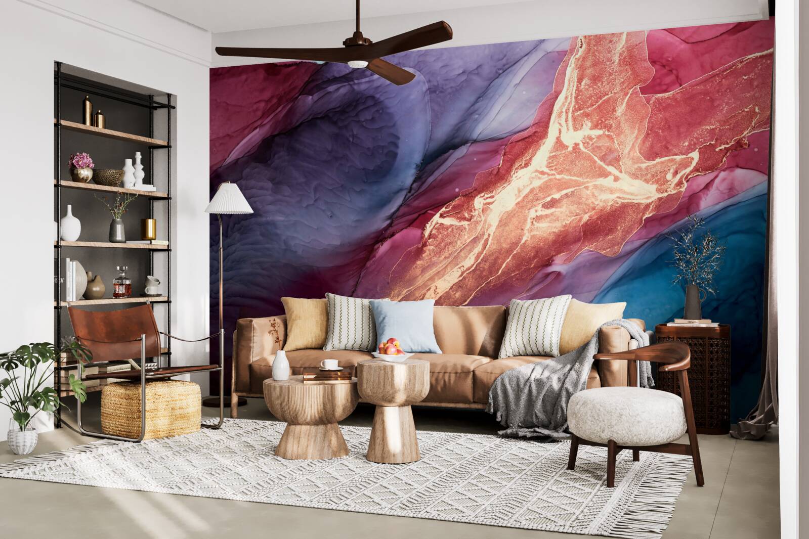 Fototapeta svetlo sfarbený dym