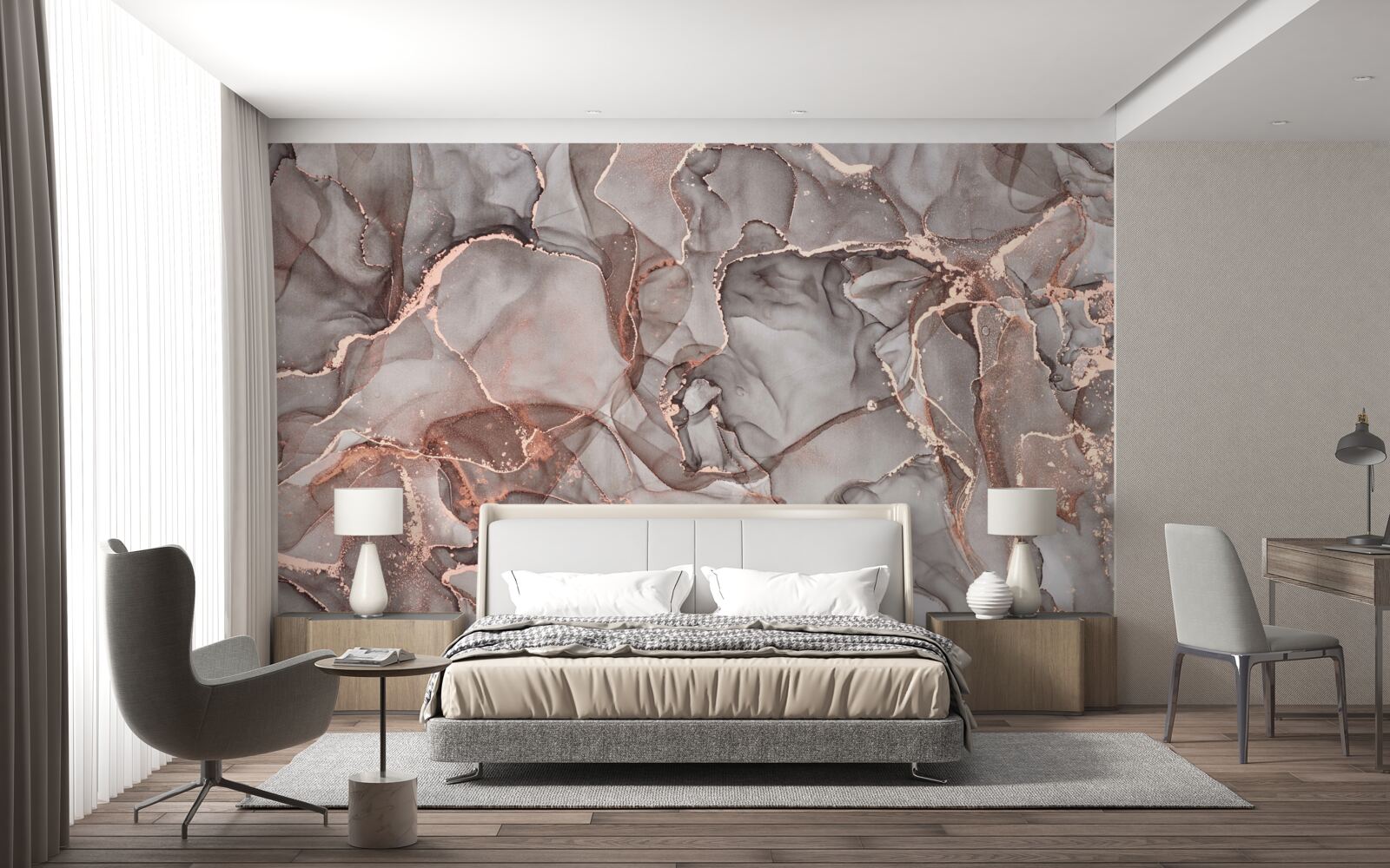 Fototapeta mokrá striebristá kvapalina