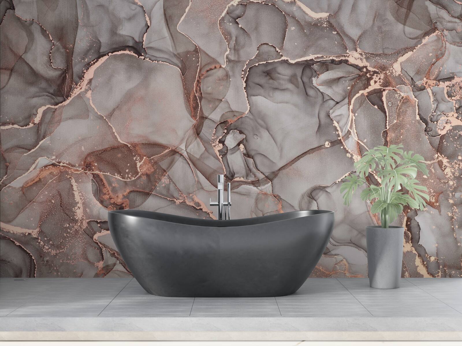 Fototapeta mokrá striebristá kvapalina