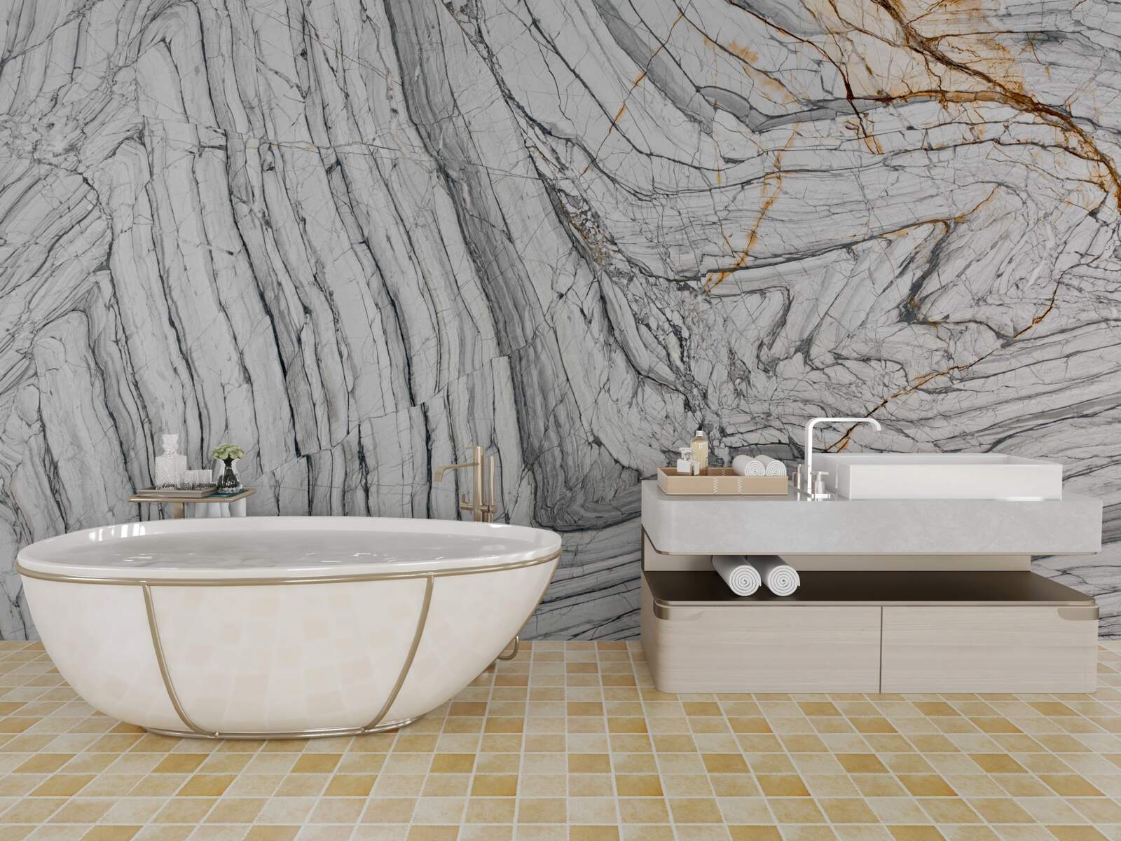 Fototapeta zliatina obsahuje kremenec