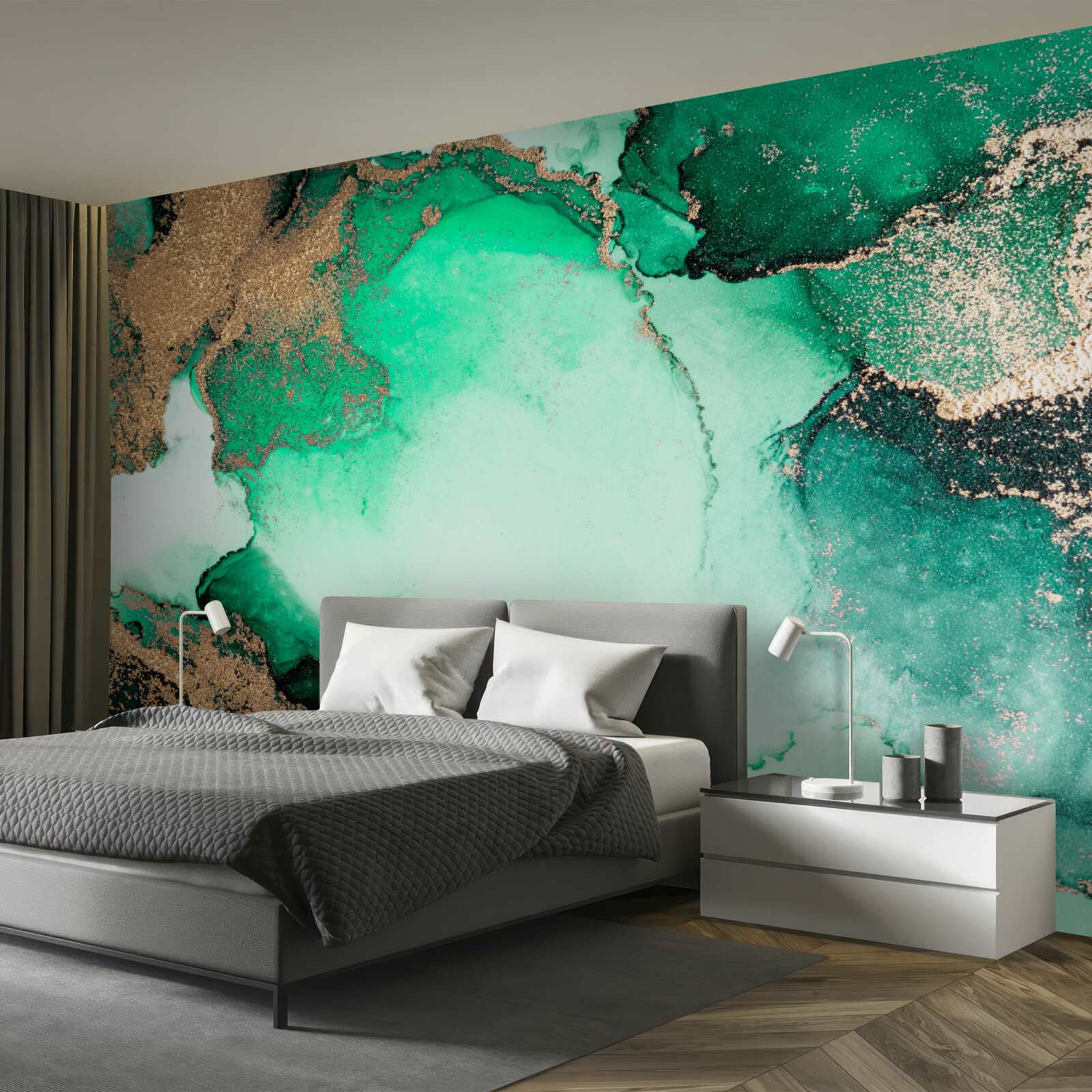 Fototapeta zlaté zelené abstraktné pozadie