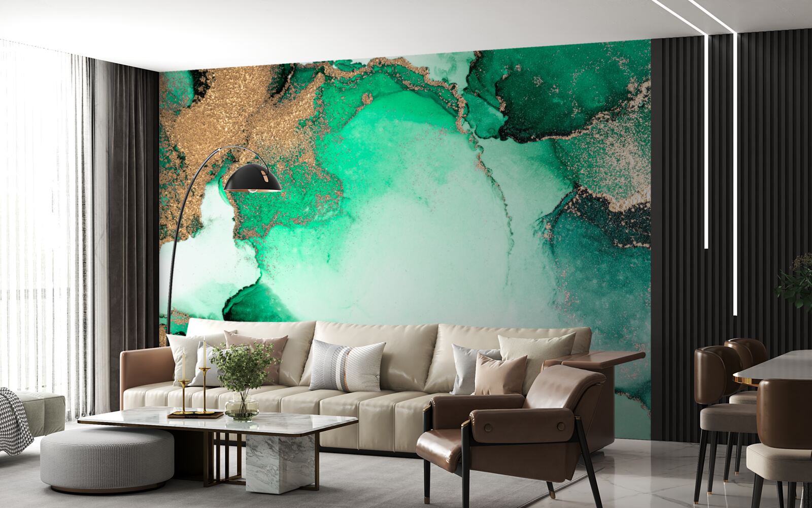 Fototapeta zlaté zelené abstraktné pozadie