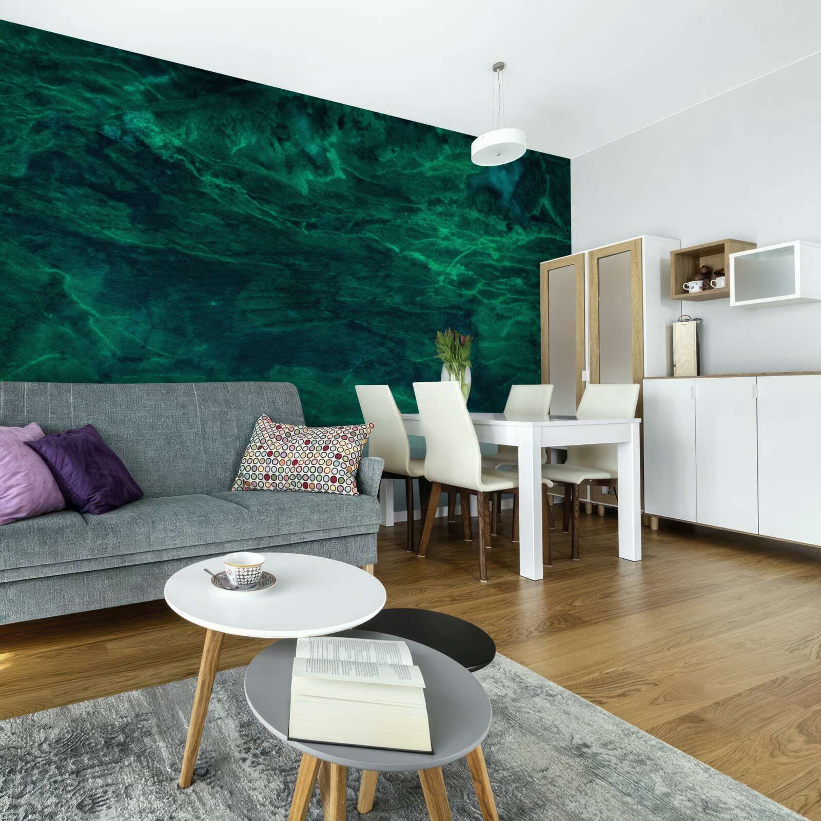 Fototapeta tmavozelený mramor