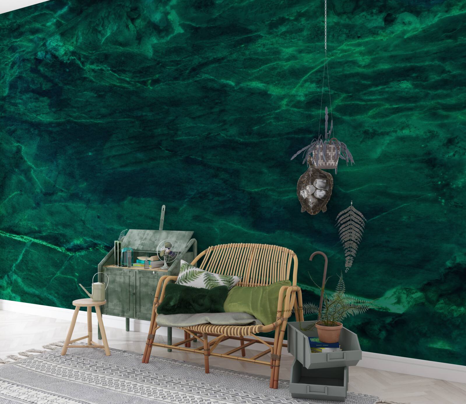 Fototapeta tmavozelený mramor