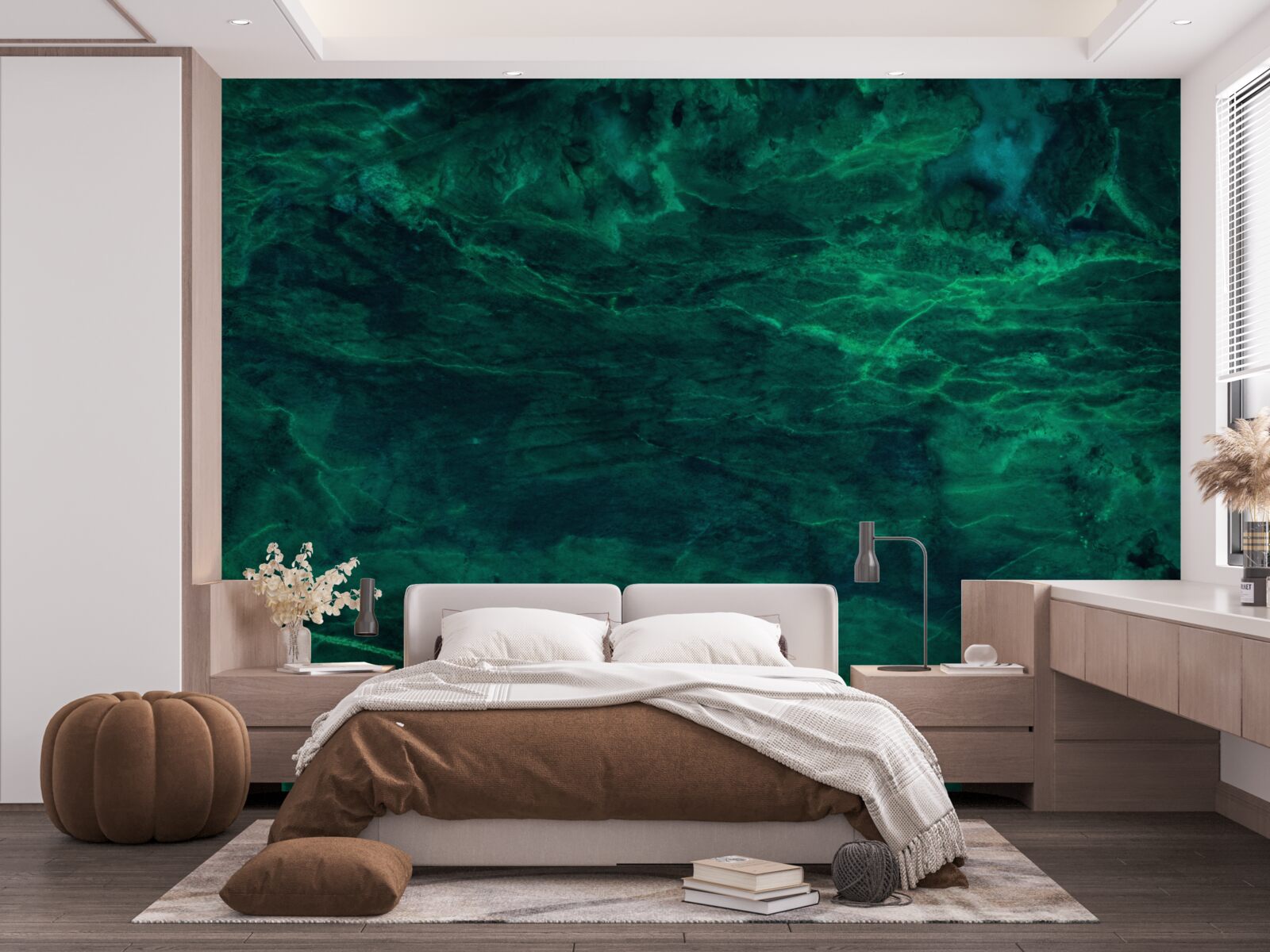 Fototapeta tmavozelený mramor