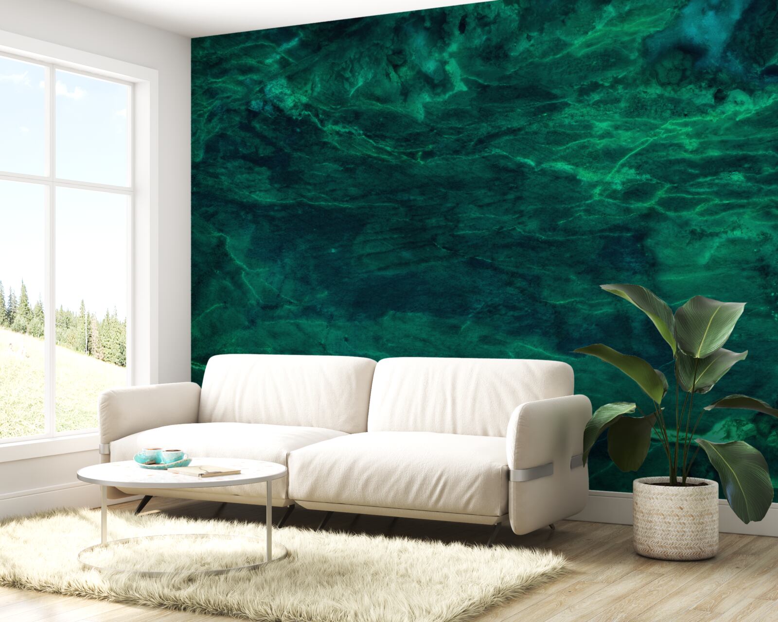 Fototapeta tmavozelený mramor