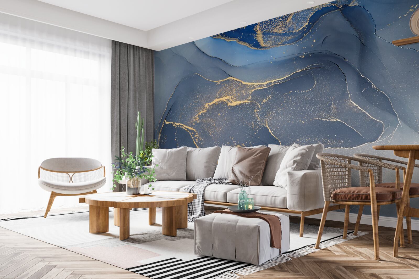 Fototapeta šedo-modré kamenné more