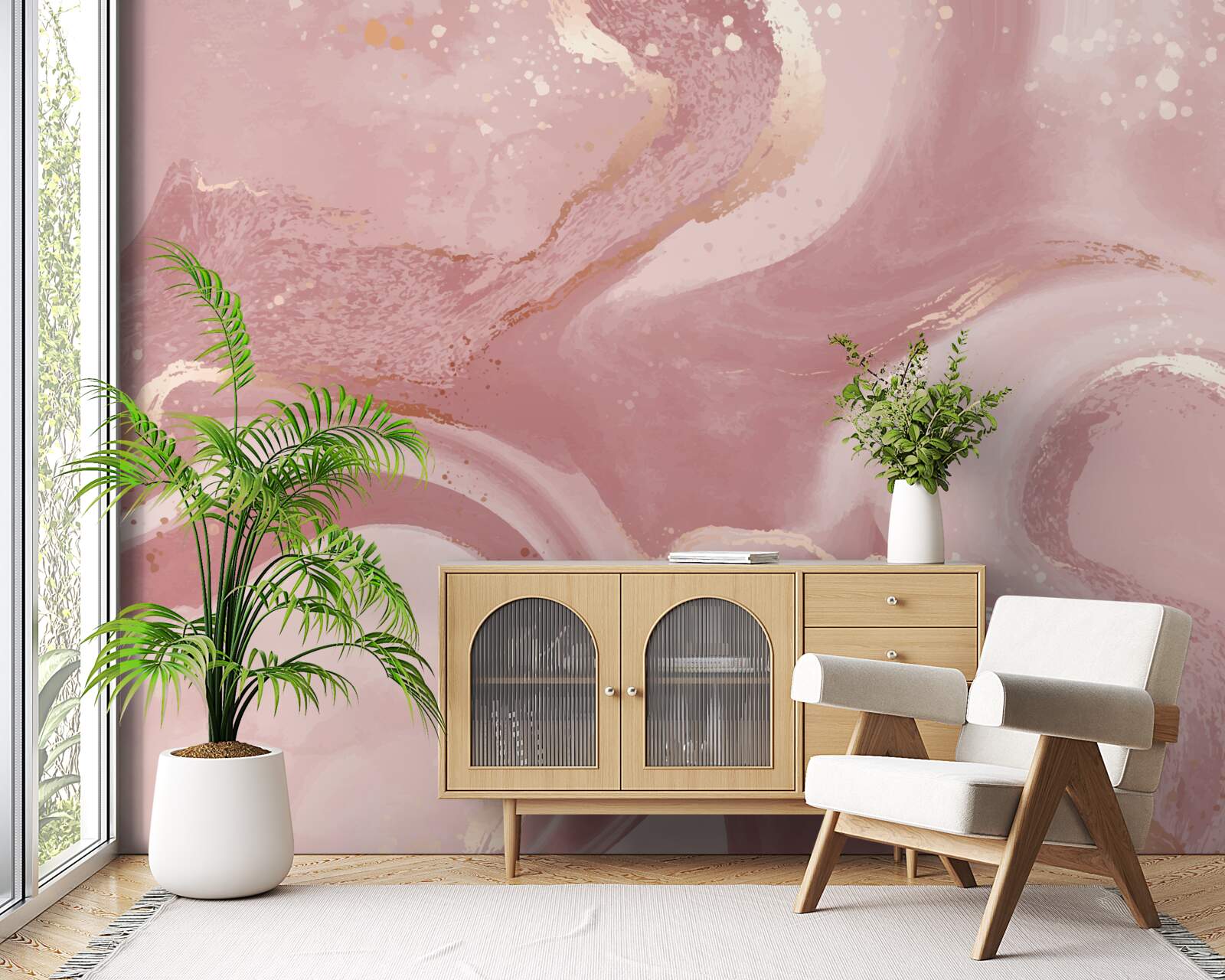 Fototapeta nejednoznačný, zaprášený odtieň ružovej