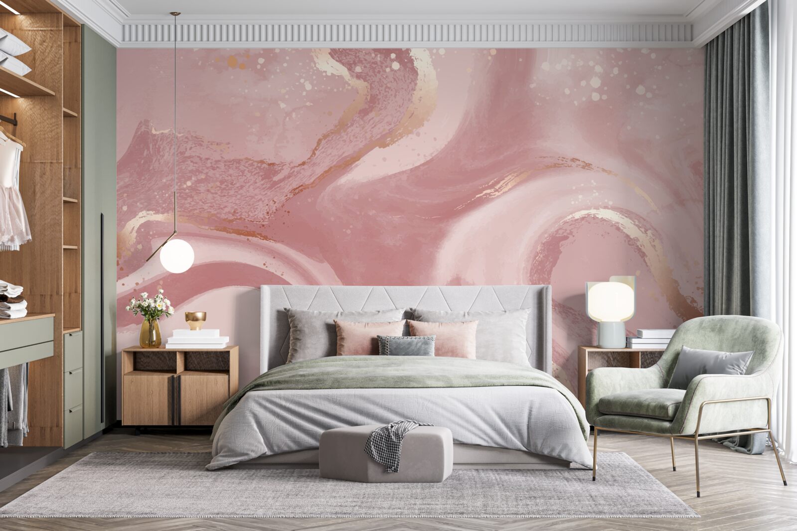 Fototapeta nejednoznačný, zaprášený odtieň ružovej