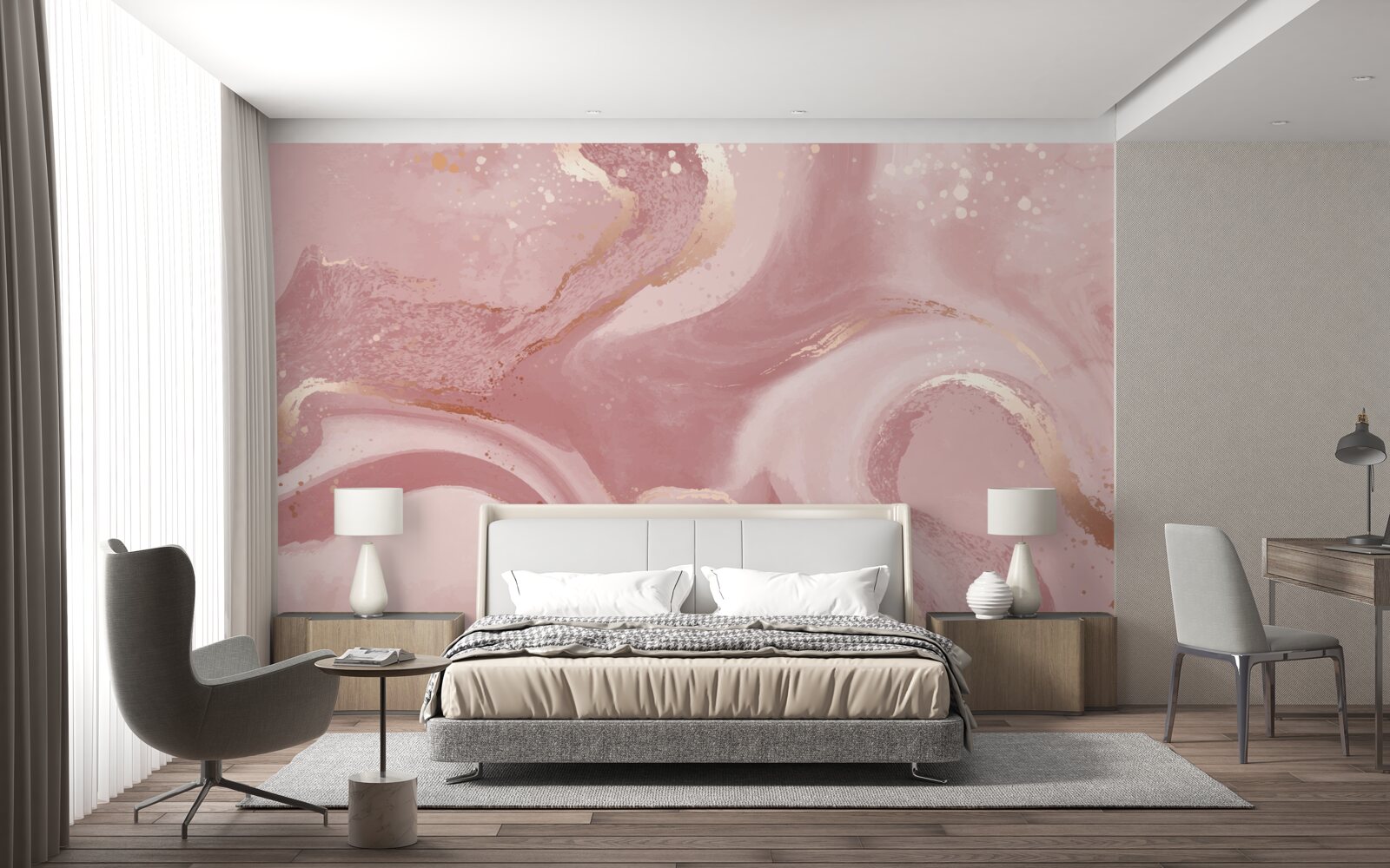 Fototapeta nejednoznačný, zaprášený odtieň ružovej