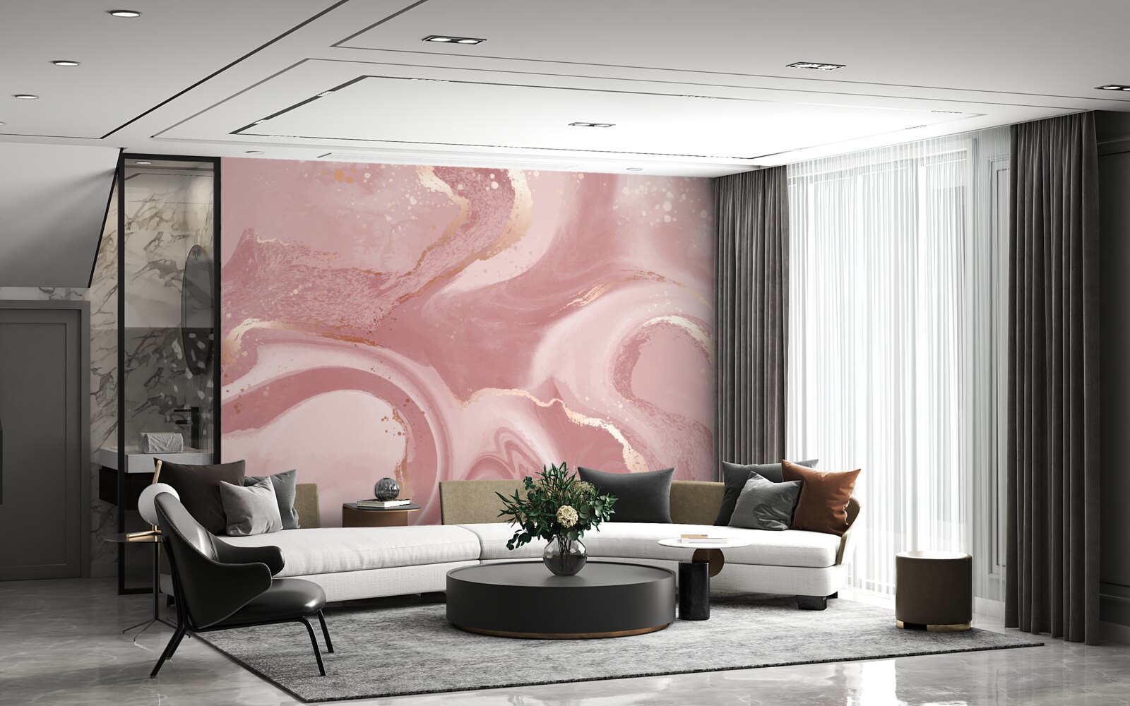 Fototapeta nejednoznačný, zaprášený odtieň ružovej