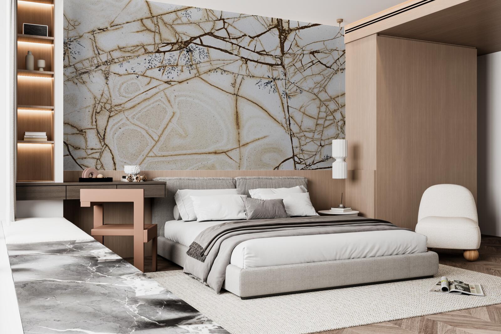 Fototapeta pozadie s popraskaným svetlým mramorom