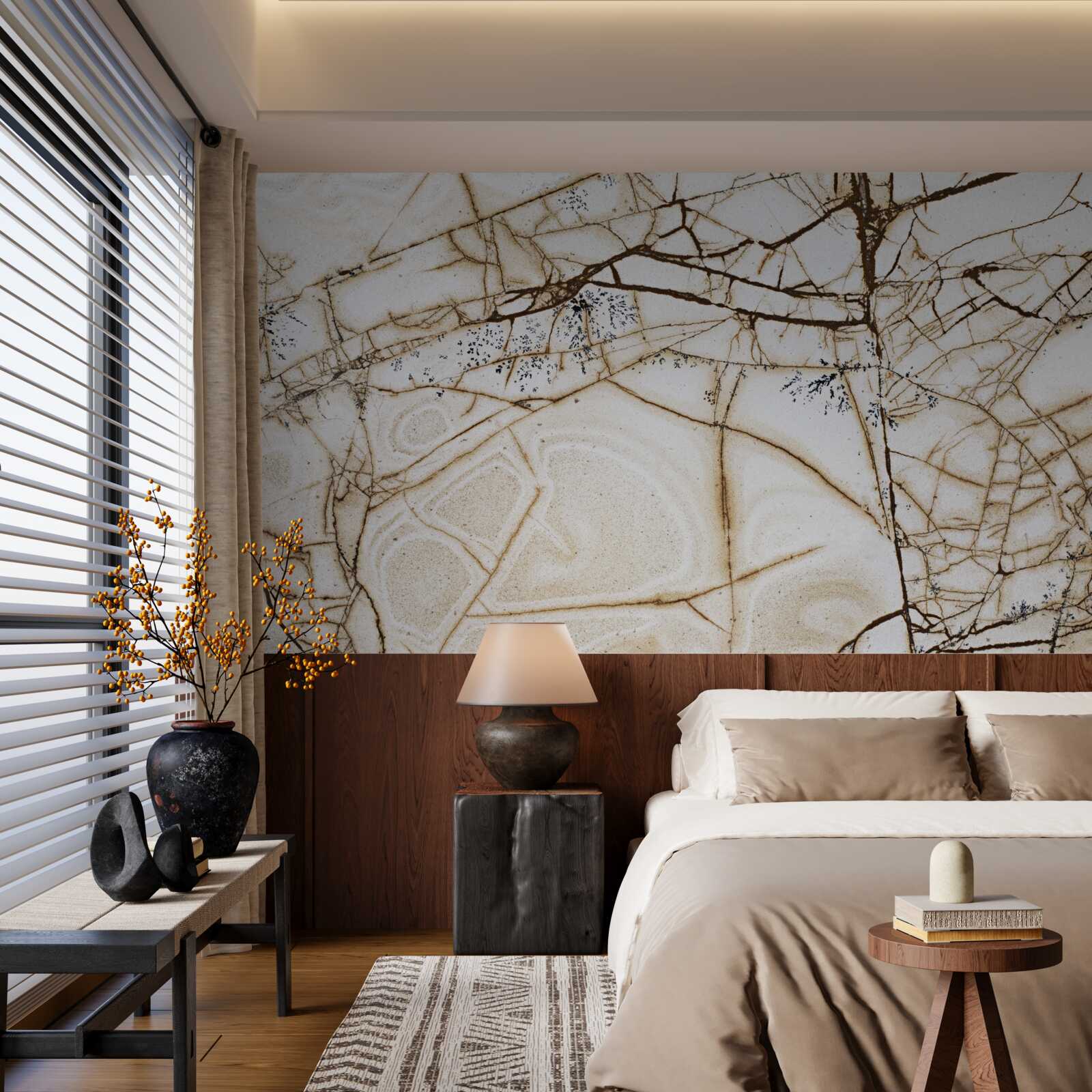 Fototapeta pozadie s popraskaným svetlým mramorom