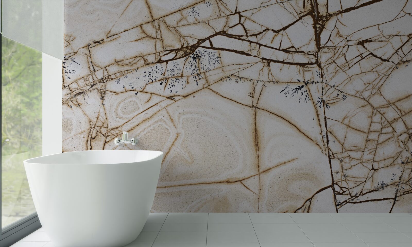 Fototapeta pozadie s popraskaným svetlým mramorom