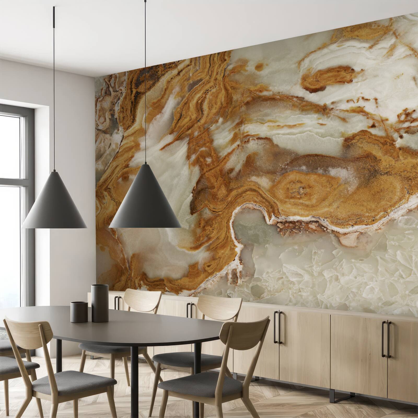 Fototapeta biely mramor s hnedými žilkami