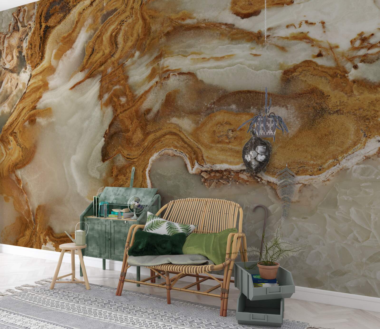 Fototapeta biely mramor s hnedými žilkami