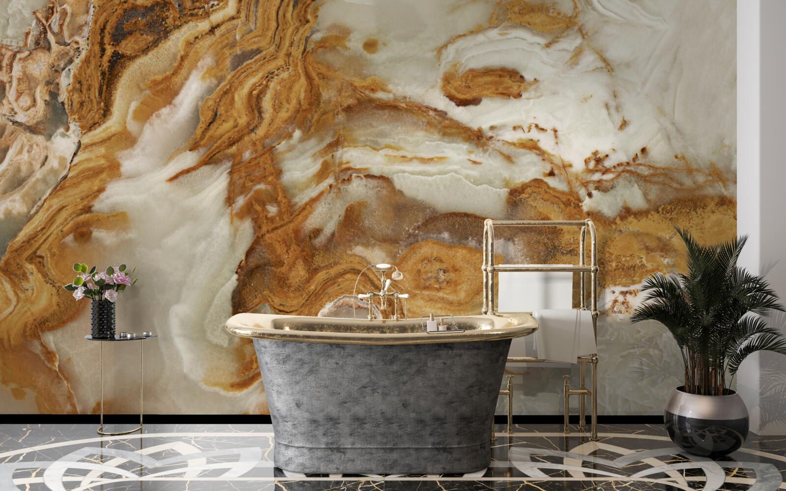 Fototapeta biely mramor s hnedými žilkami