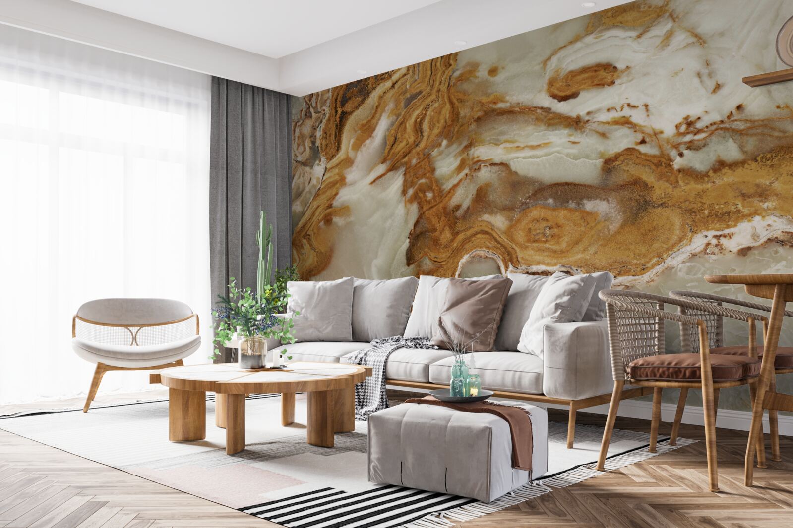 Fototapeta biely mramor s hnedými žilkami