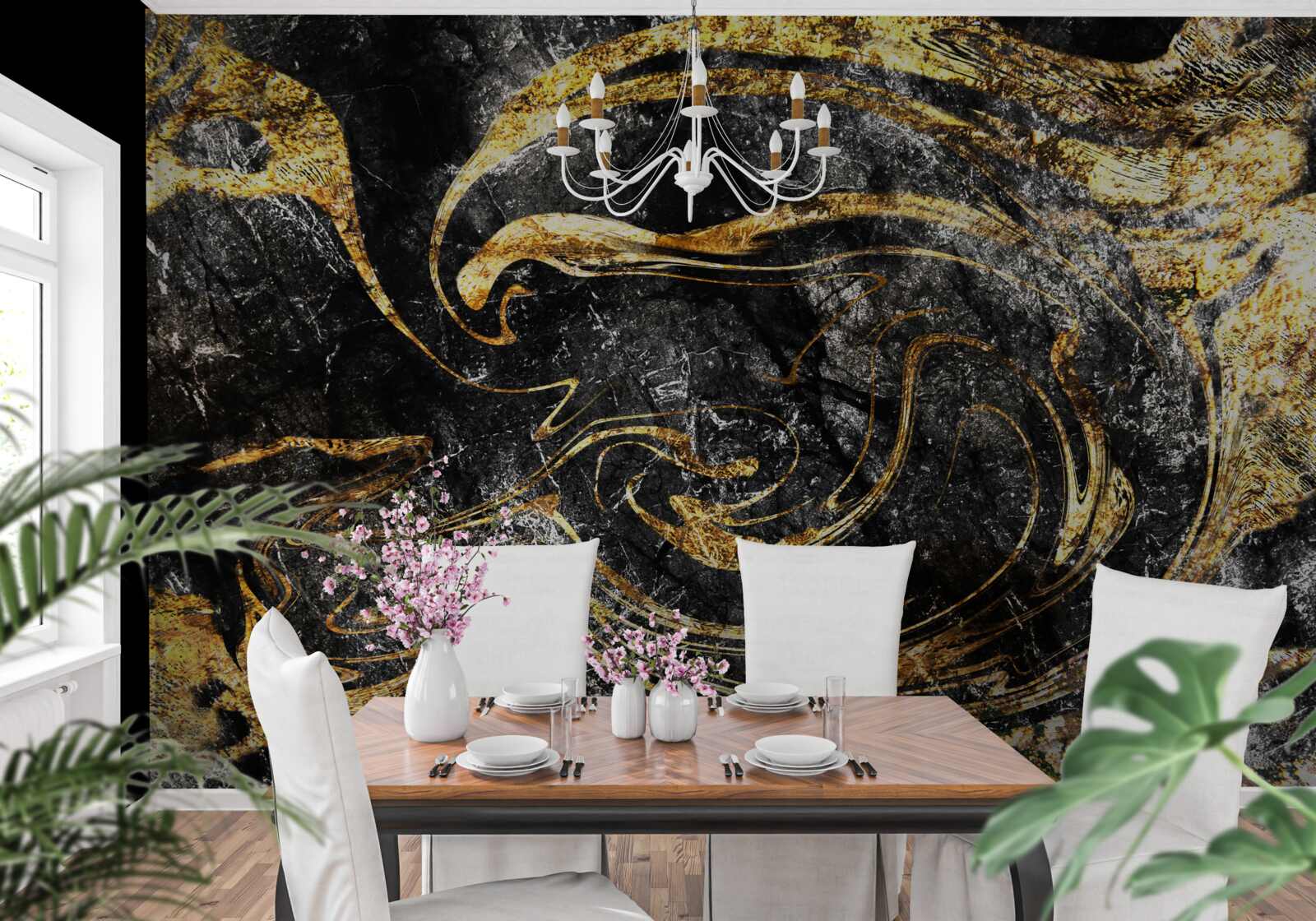 Fototapeta textúra čierneho zlata s vynikajúcou kvalitou