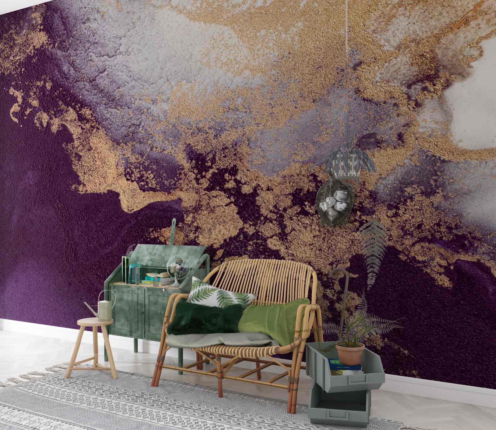 Fototapeta zlatý a fialový obrázok