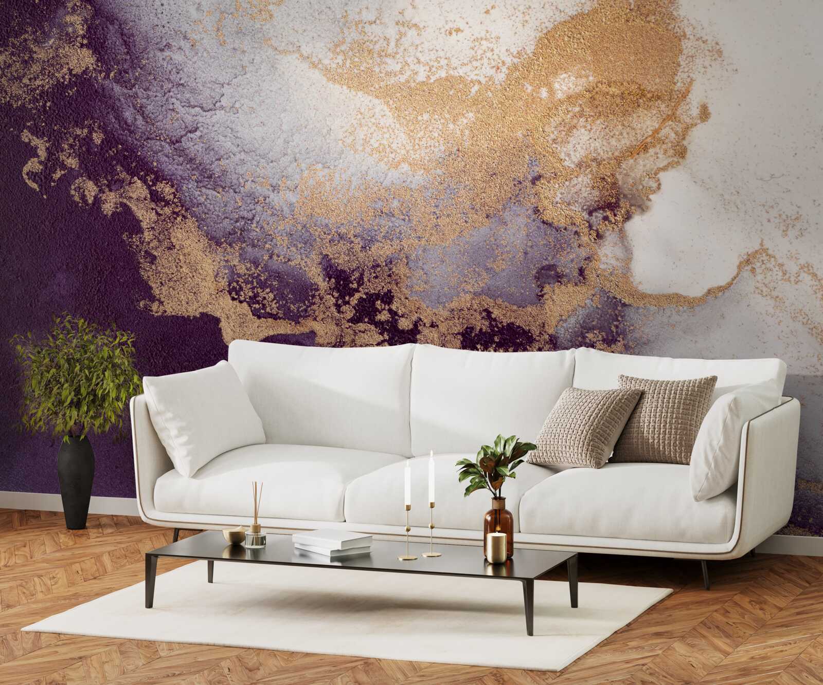 Fototapeta zlatý a fialový obrázok