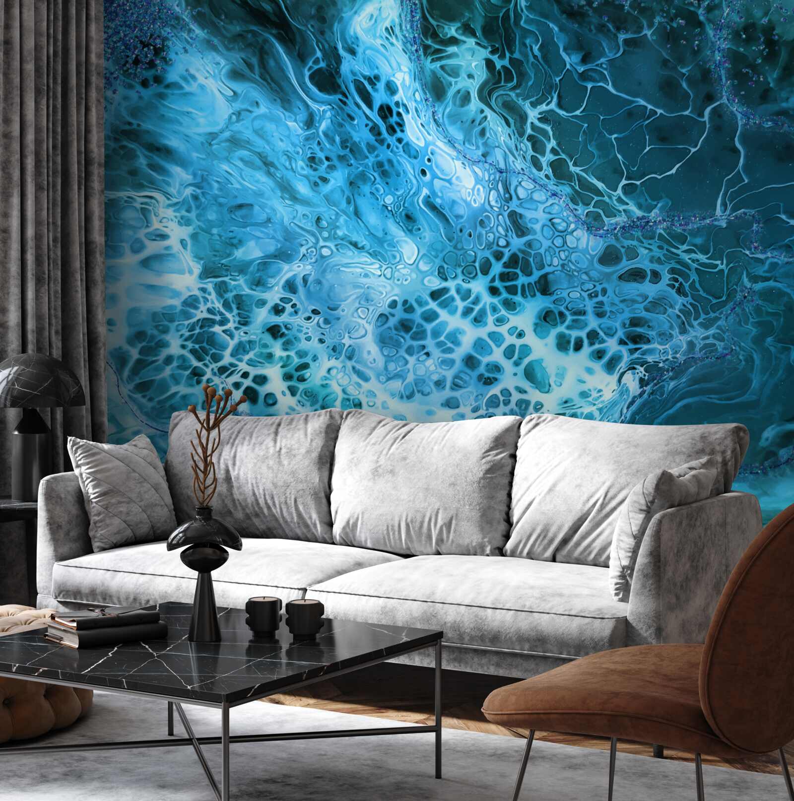 Fototapeta modré akrylové hľuzy