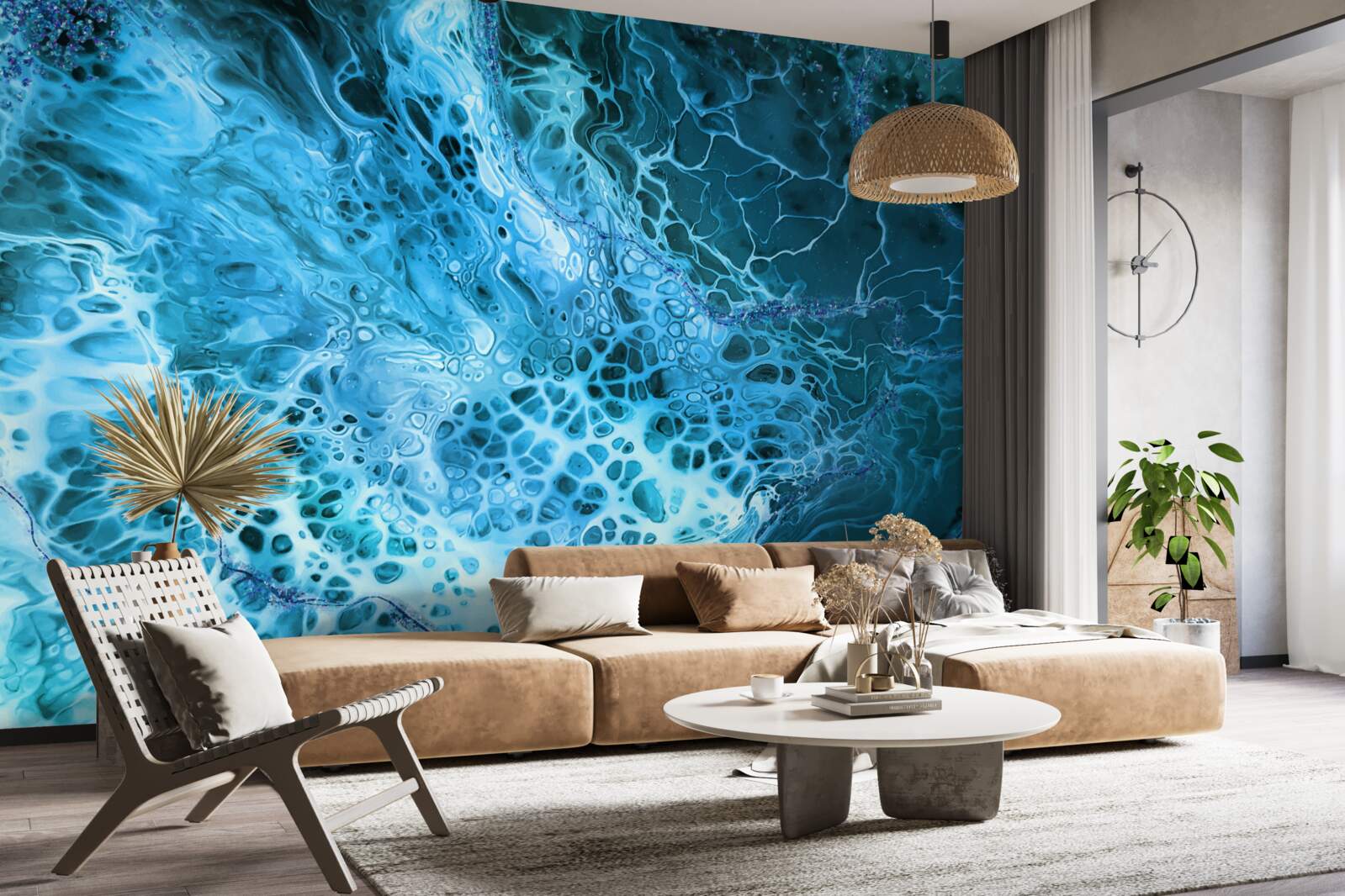 Fototapeta modré akrylové hľuzy