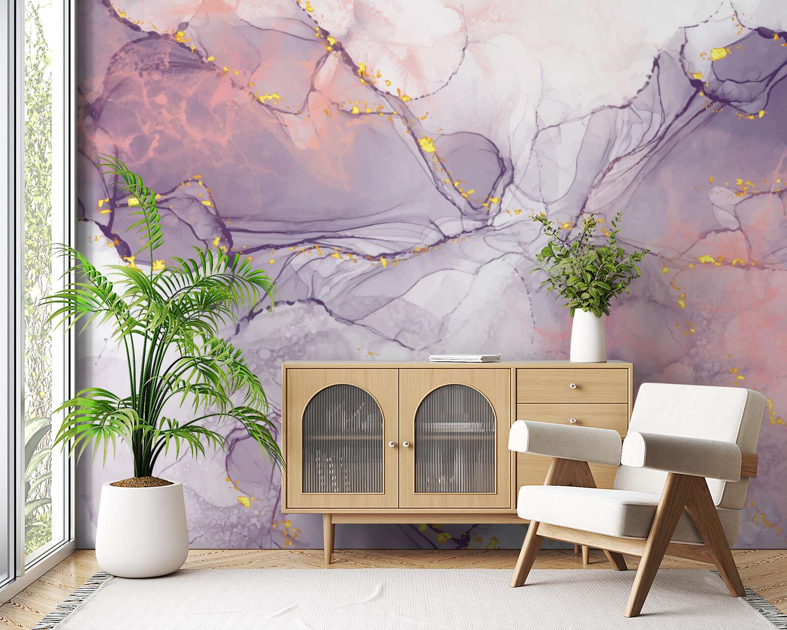 Fototapeta mramorové pozadie v odtieňoch ružovej a fialovej