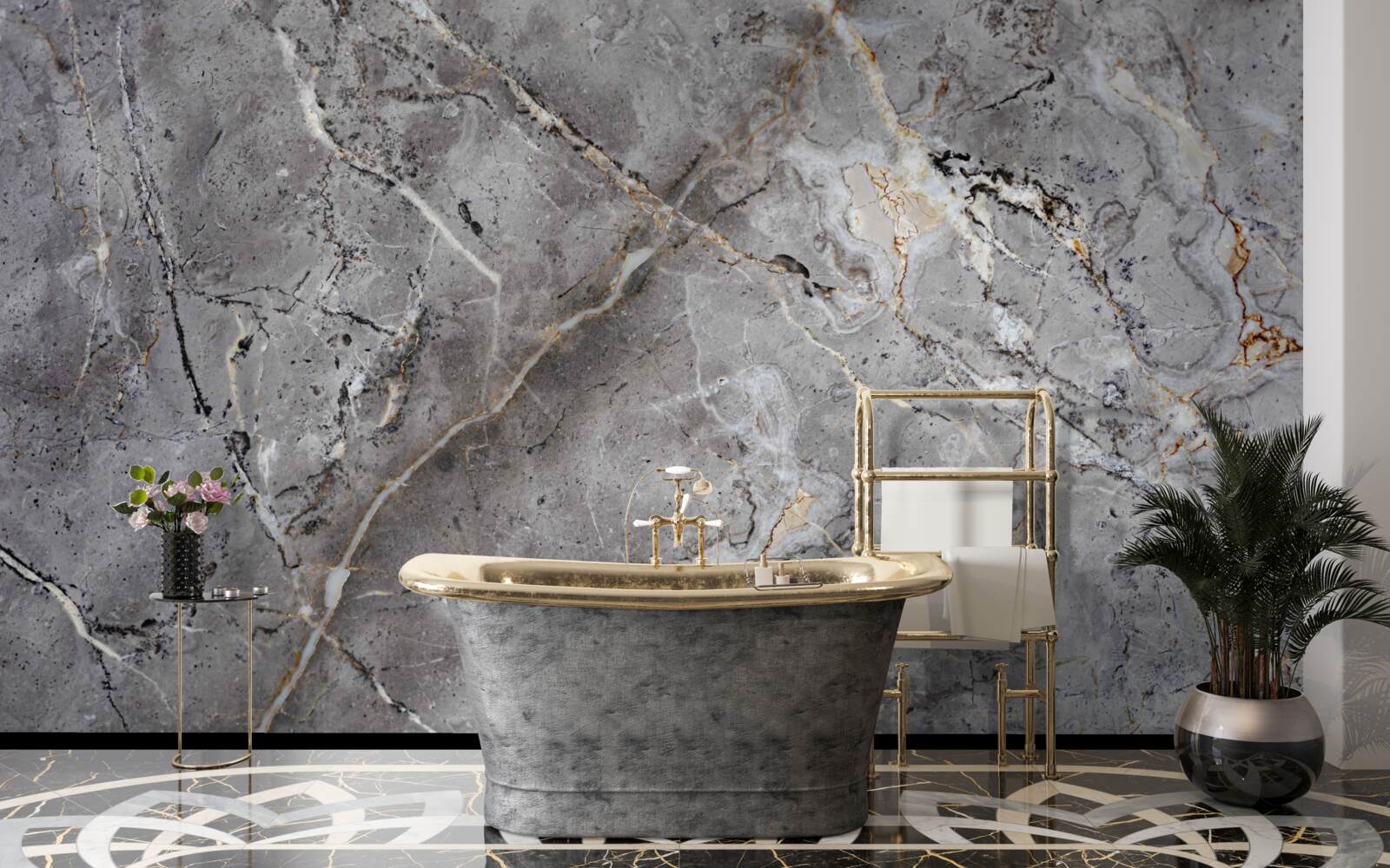 Fototapeta sivá mramorová hrubá textúra