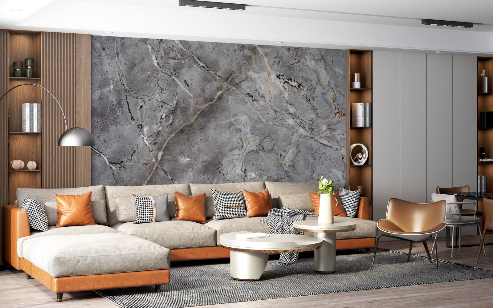 Fototapeta sivá mramorová hrubá textúra