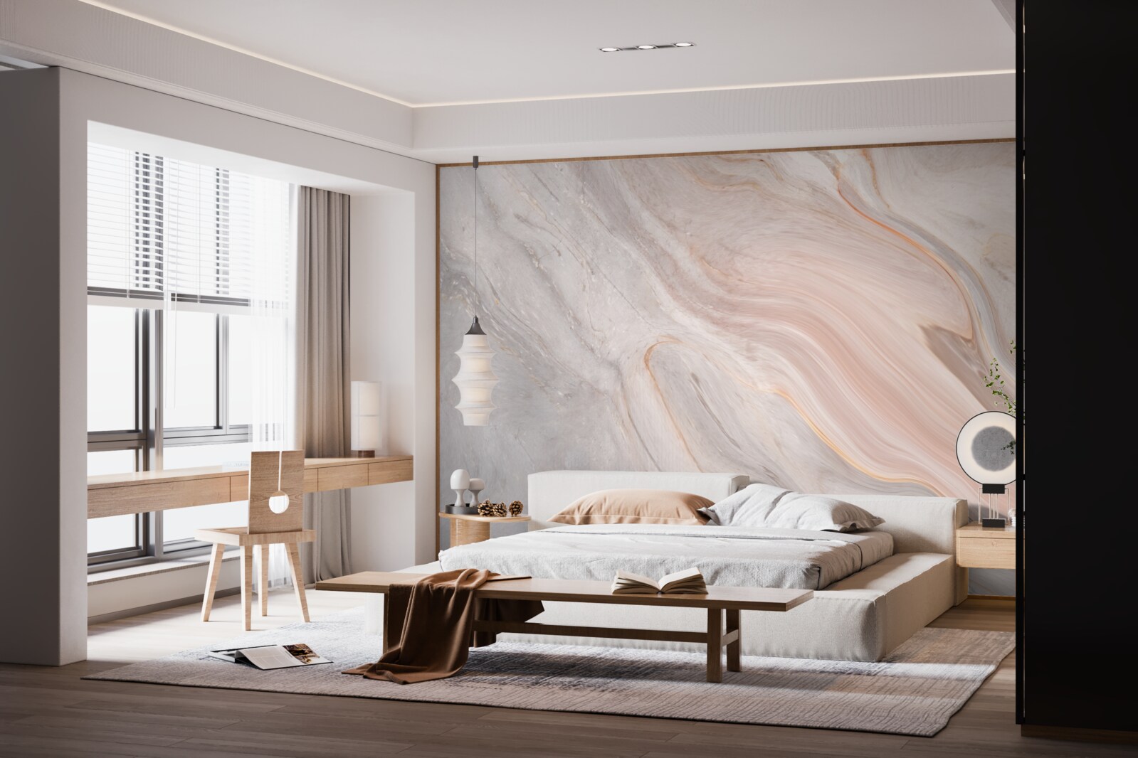 Fototapeta jemný mramor v púdrových odtieňoch